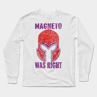 Retro- Red Magneto Helmet Long Sleeve T-Shirt